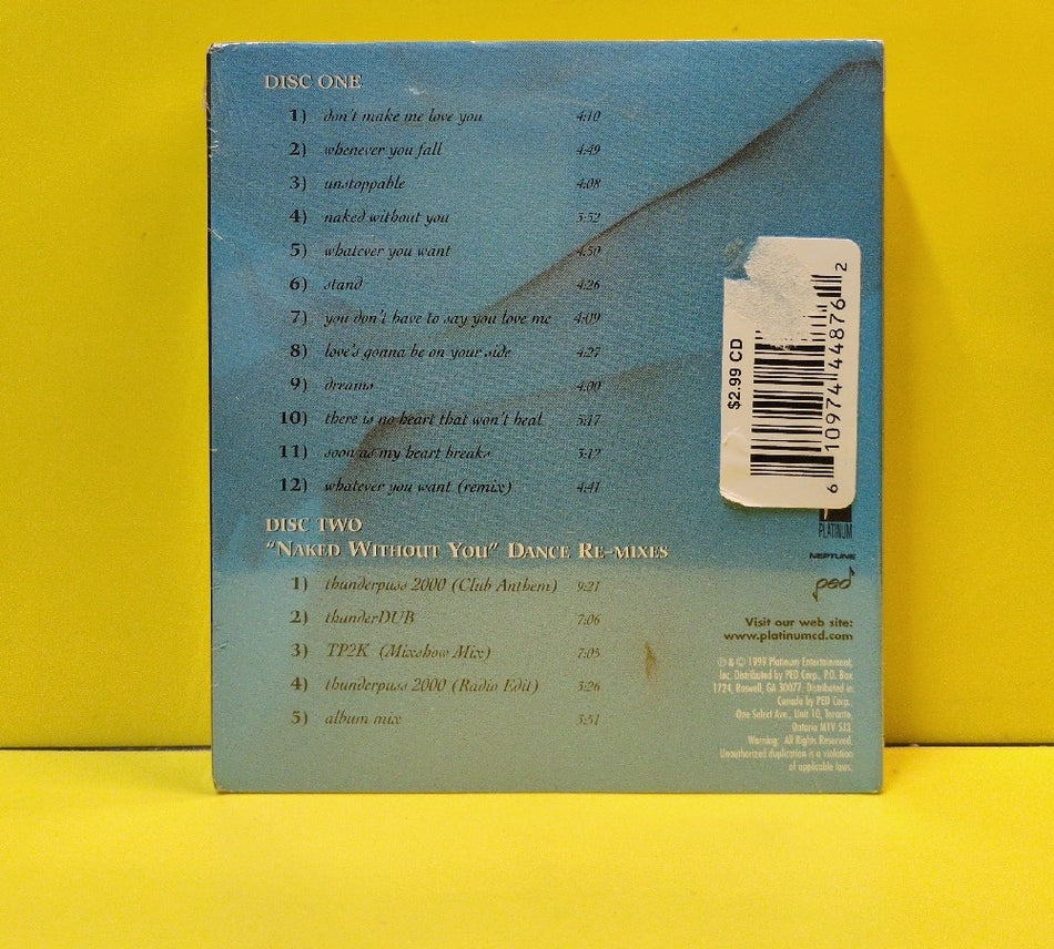 Taylor Dayne - Naked Without You - 1999 - 51416 1468 2 - New - Sealed - CDs - 2xCD