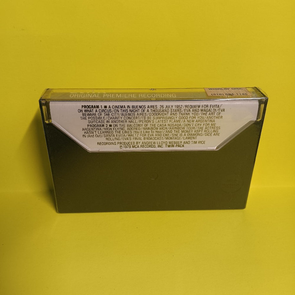 Andrew Lloyd Webber & Tim Rice - Evita / Premiere Recording - 1979 - MCAC2-11007 - New - Sealed - Cassettes