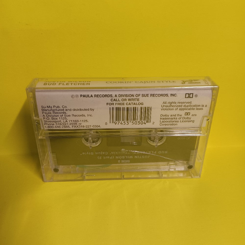 Justin Wilson & Bud Fletcher - Cookin' Cajun Style - JC-5030 - New - Sealed - Cassettes