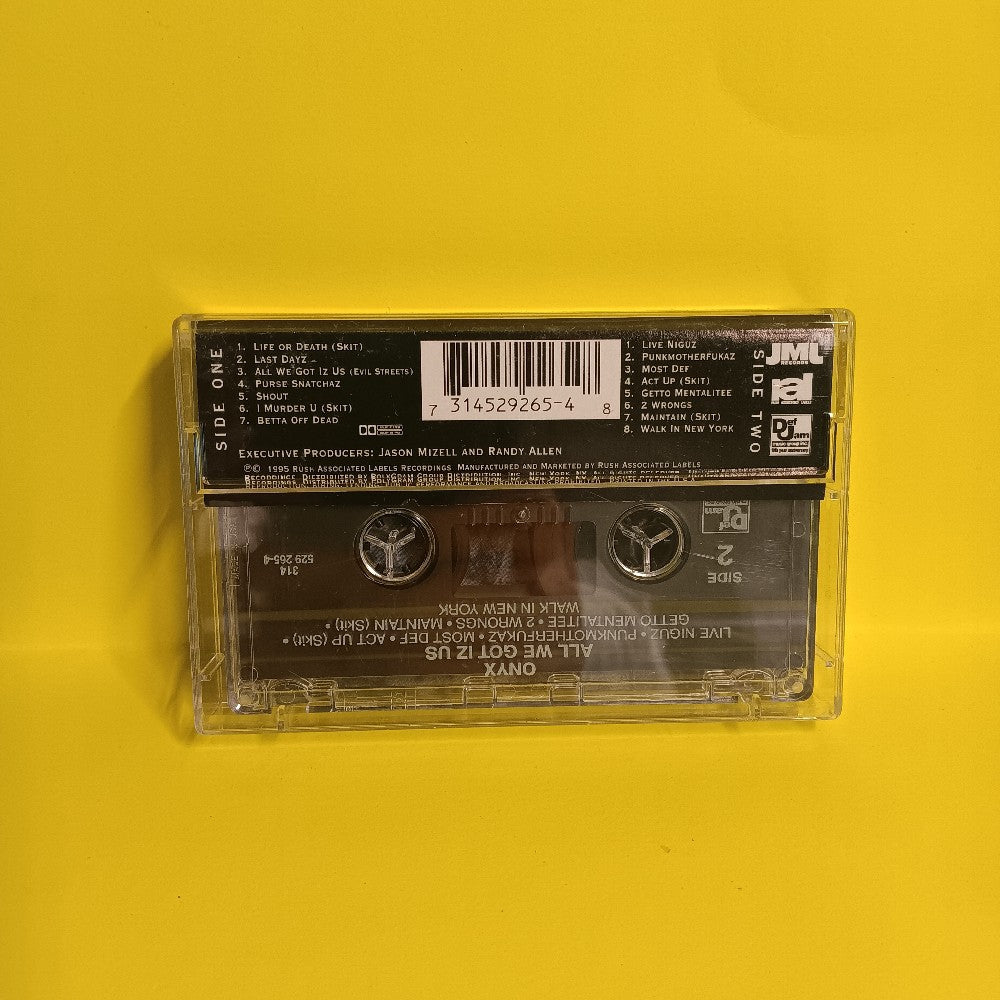 Onyx - All We Got Iz Us - 1995 - 314 529 265-4 - Used - EX - Cassettes
