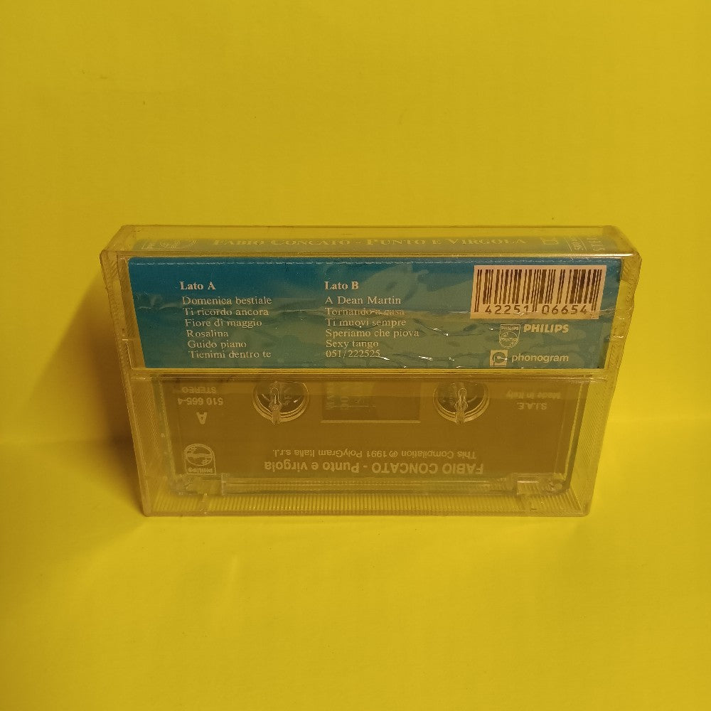Fabio Concato - Punto E Virgola ITALY - 1991 - 510 665-4 - New - Sealed - Cassettes