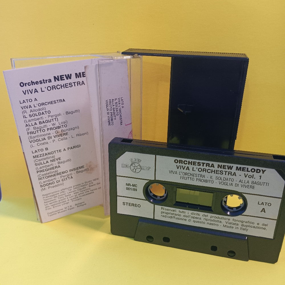 Orchestra New Melody - Viva L'Orchestra Vol. 1 ITALY - NR-MC 001/89 - Used - EX - Cassettes
