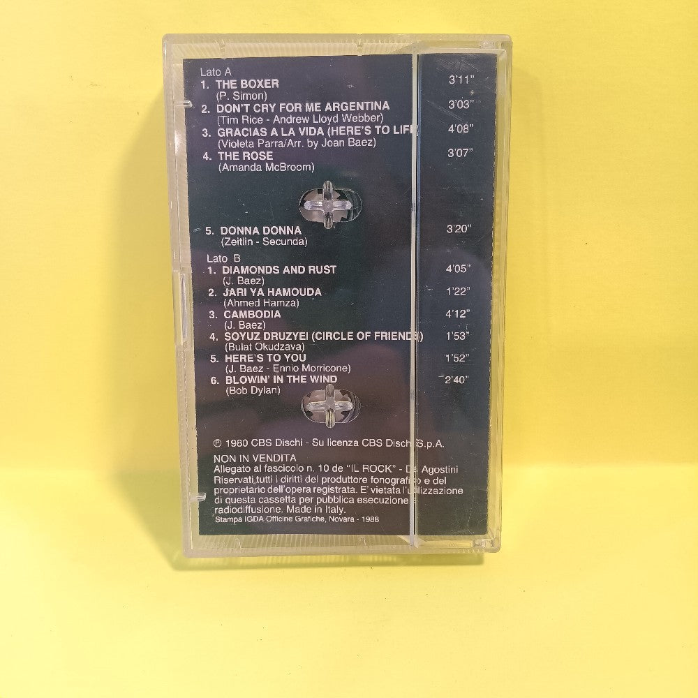 Joan Baez - Joan Baez Il Rock #10 ITALY - 1988 - IGDA 71021/22 - Used - EX - Cassettes
