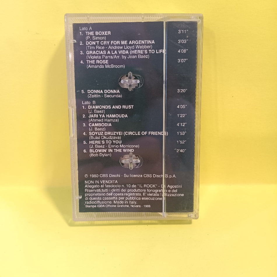 Joan Baez - Joan Baez Il Rock #10 ITALY - 1988 - IGDA 71021/22 - Used - EX - Cassettes
