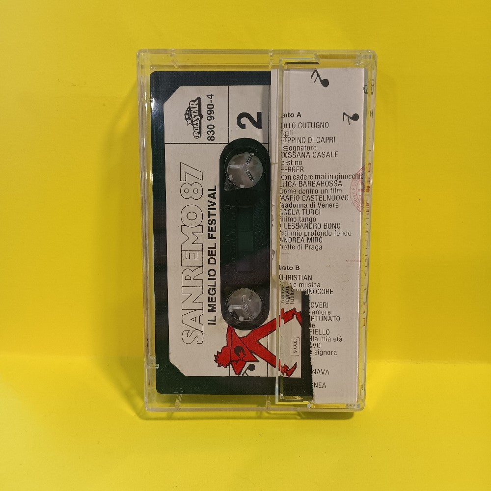 Various - San Remo '87 Il Meglio Del Festival ITALY - 1987 - 830 990-4 - Used - EX - Cassettes