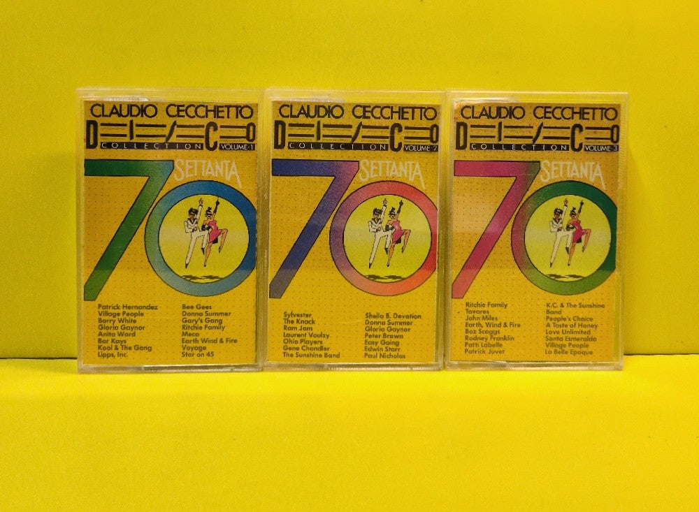 Claudio Cecchetto Presents Various - Disco 70 Collection - 1987 - 816 520-4 - Used - EX - Cassettes - 3xCassette Set - Italy Import - Clear Tape, Black Paper Labels