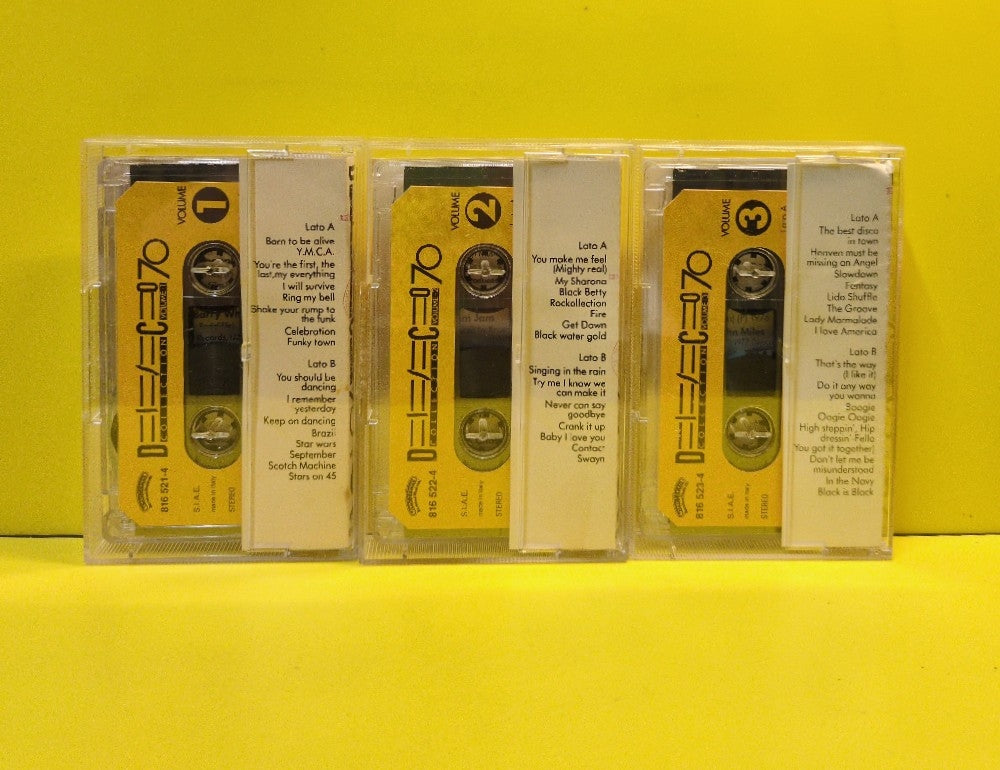 Claudio Cecchetto Presents Various - Disco 70 Collection - 1987 - 816 520-4 - Used - EX - Cassettes - 3xCassette Set - Italy Import - Clear Tape, Black Paper Labels