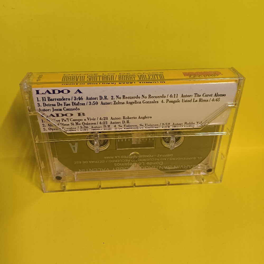 Marvin Santiago / Bobby Valentin - Donde Lo Dejamos - 1992 - BRONCO 163 - Used - EX - Cassettes