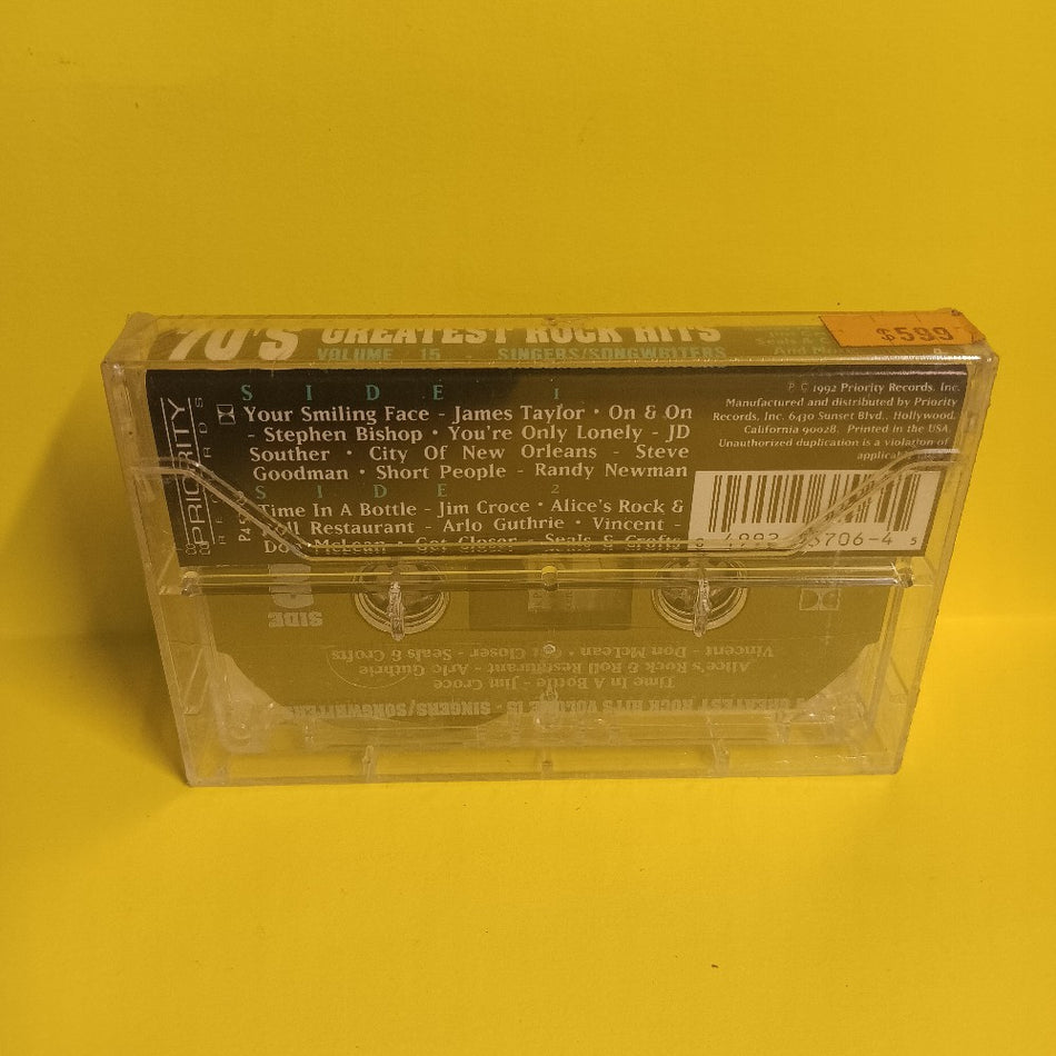 Various - 70s Greatest Rock Hits Vol 15 Singers / Songwriters - 1992 - P4 53706 - New - Sealed - Cassettes