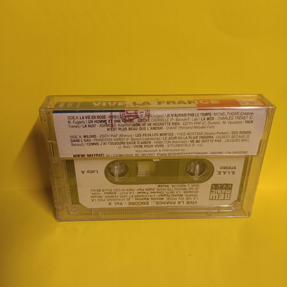 Various - Vive La France... Encore Vol. II 2 ITALY - 1991 - NMK 1022 - New - Sealed - Cassettes