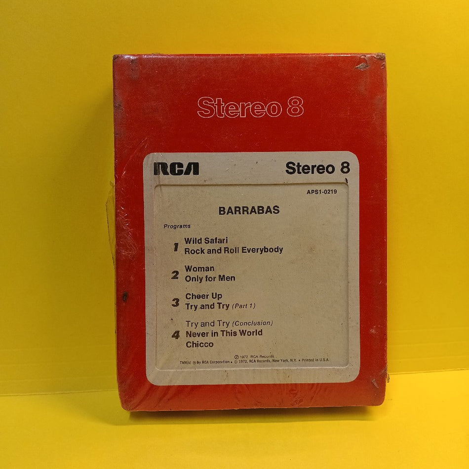 Barrabas  - Barrabas / Self Titled - 1972 - APS1-0219 - New - Sealed - 8-Track