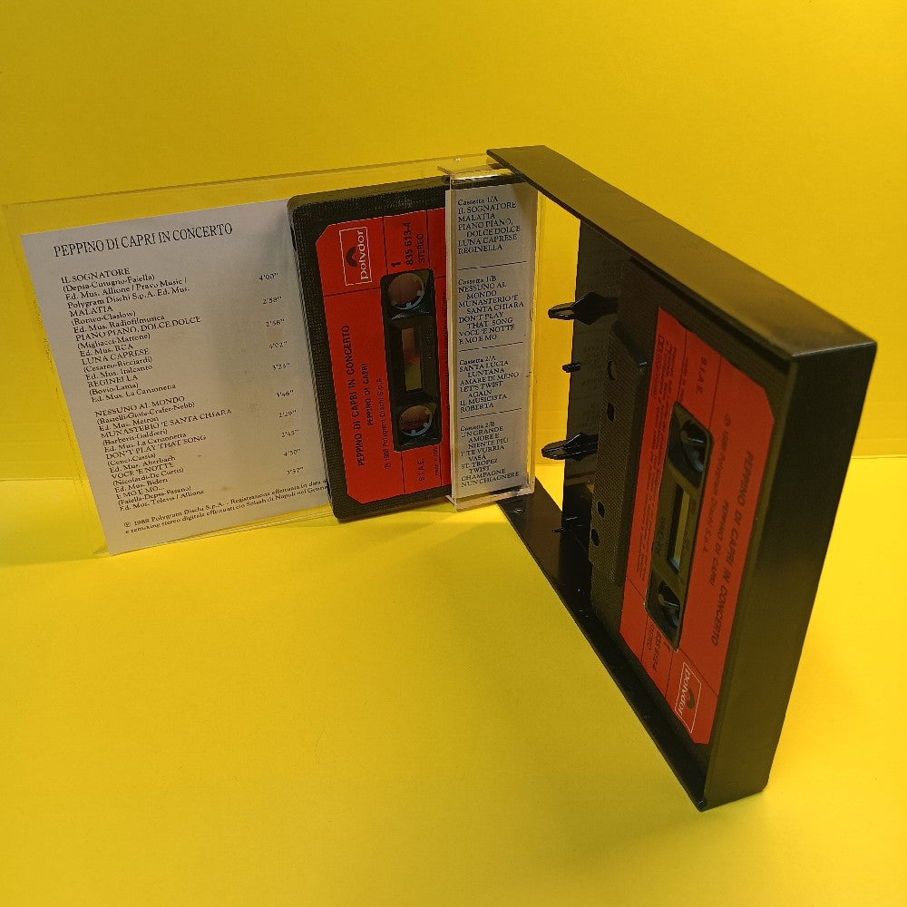 Peppino Di Capri - In Concerto 2x Cassette Set ITALY - 1988 - 835611-4 - Used - EX - Cassettes