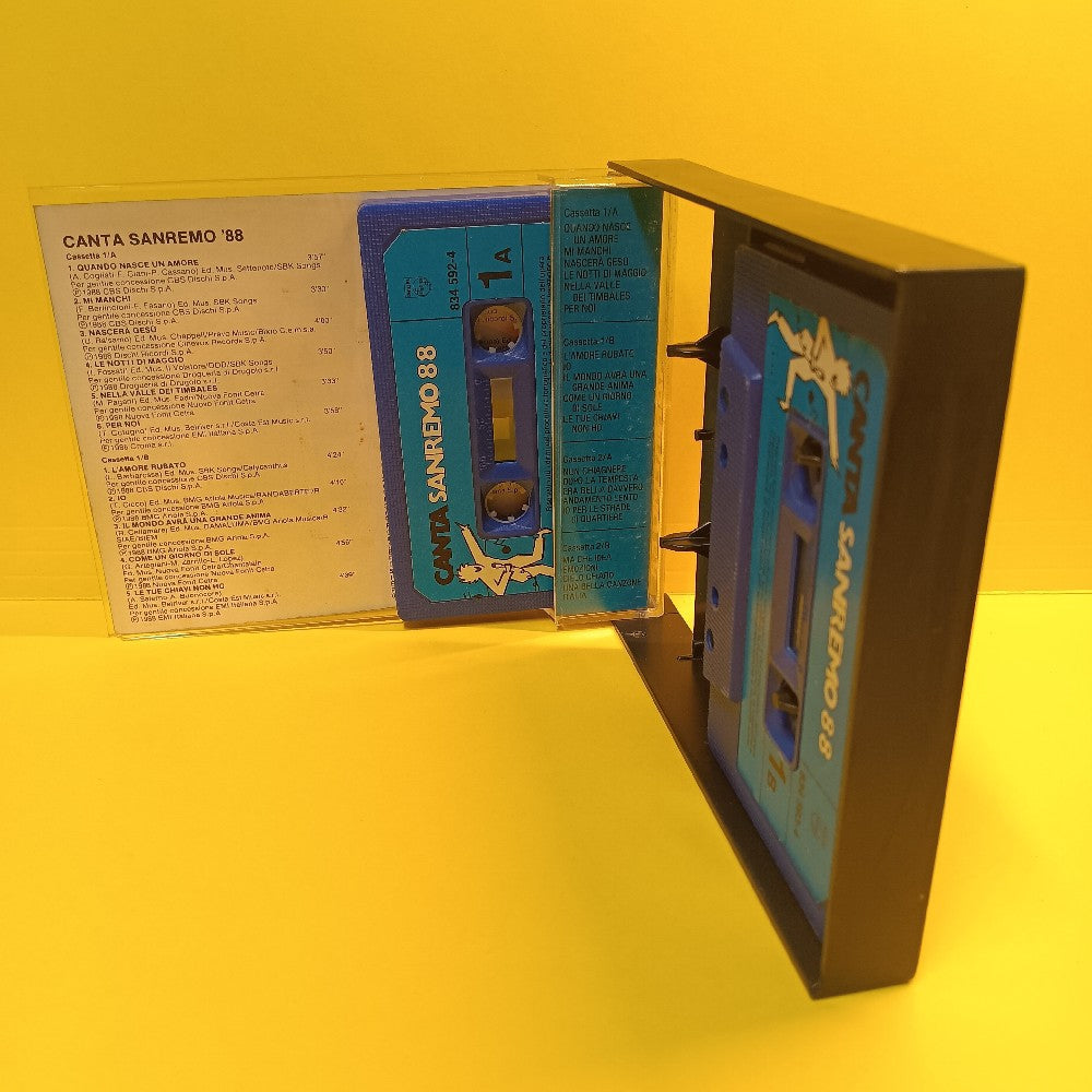 Various - Canta San Remo 88 2X Cassette Set ITALY - 1988 - 834 591-4 - Used - EX - Cassettes