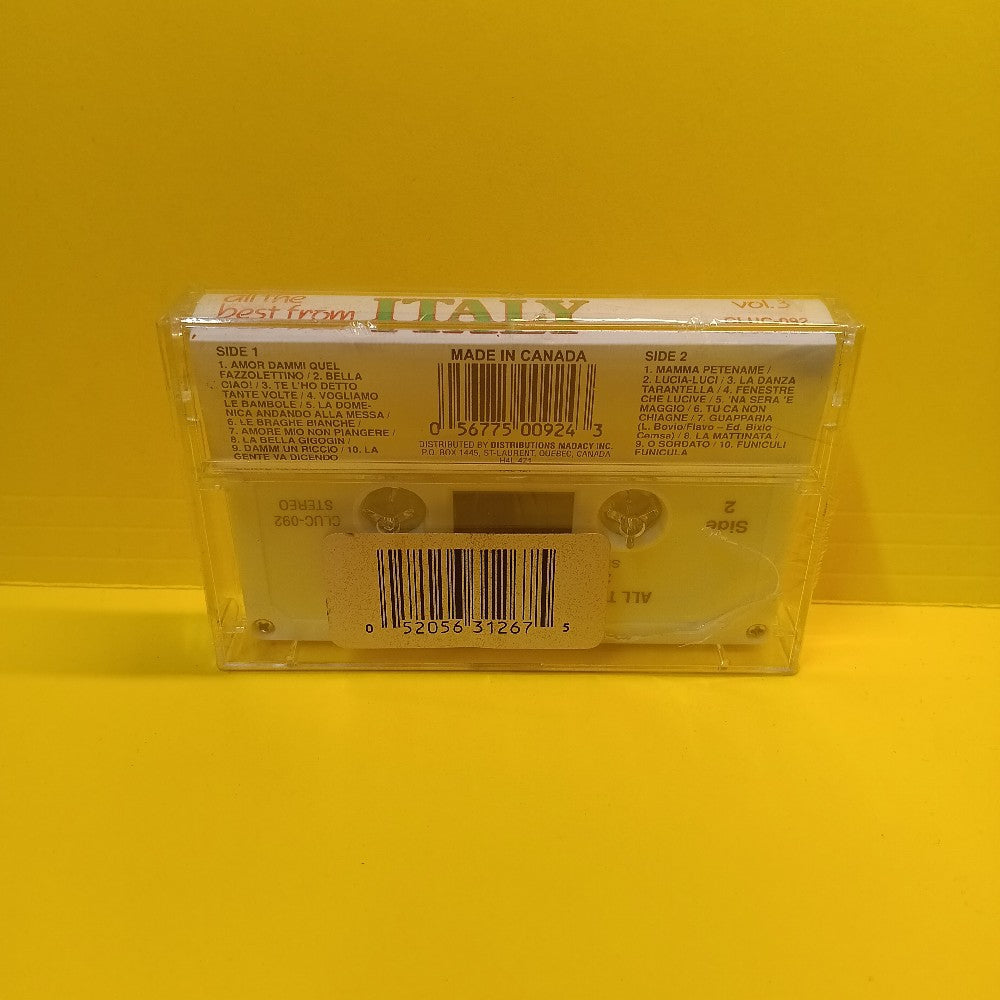 Various - All The Best From Italy Vol. 3 - CLUC-092 - New - Sealed - Cassettes