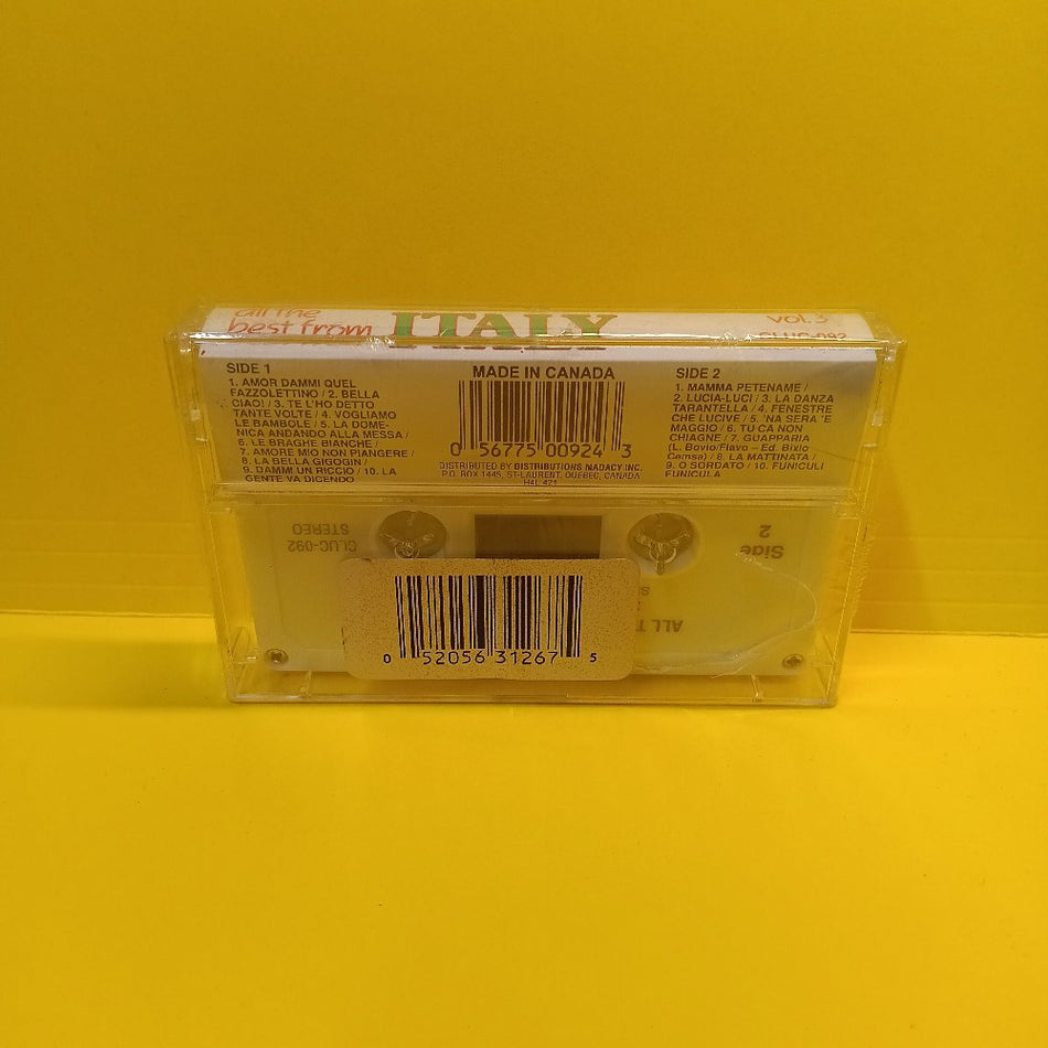 Various - All The Best From Italy Vol. 3 - CLUC-092 - New - Sealed - Cassettes