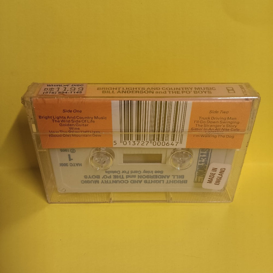 Bill Anderson & The Po Boys - Bright Lights And Country Music UK - HATC 3005 - New - Sealed - Cassettes