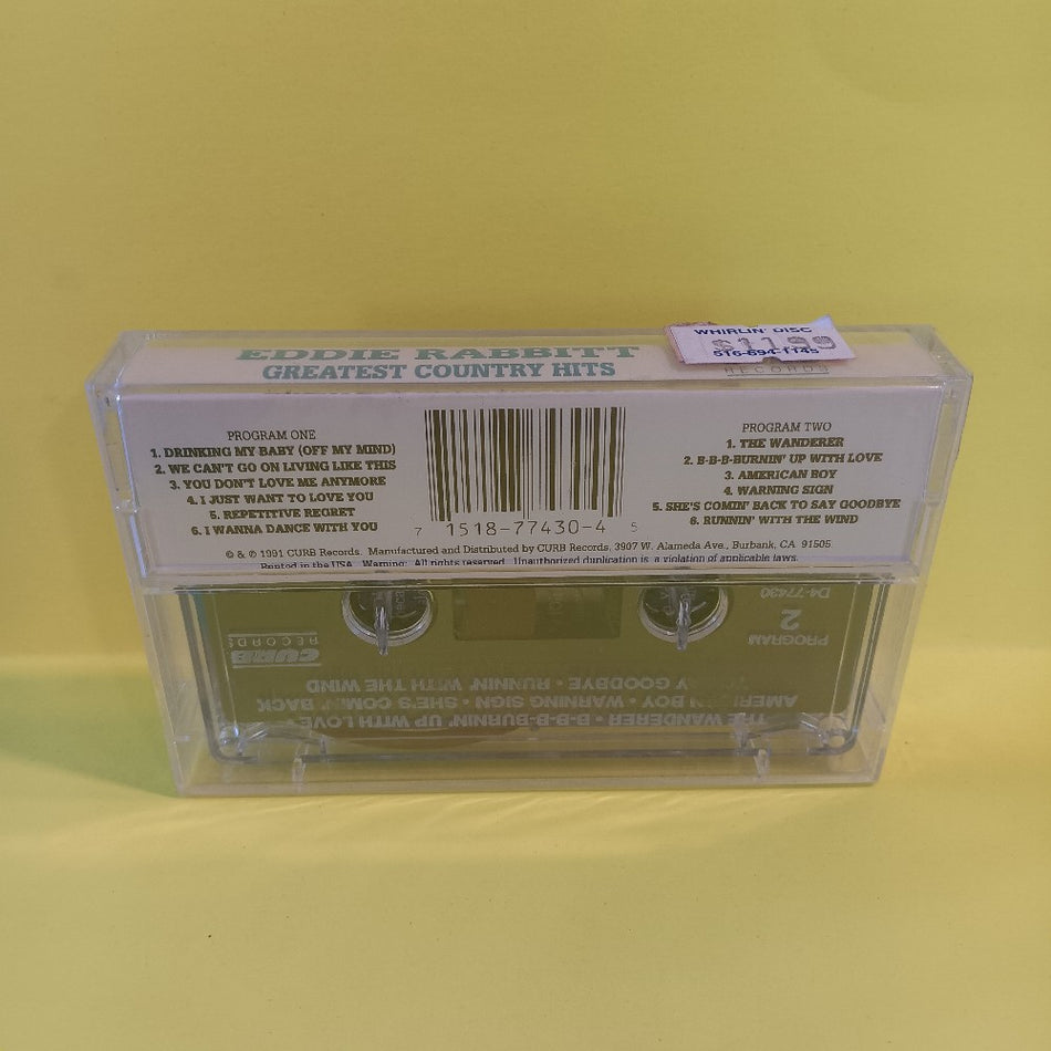 Eddie Rabbitt - Greatest Country Hits - 1991 - D4-77430 - New - Sealed - Cassettes
