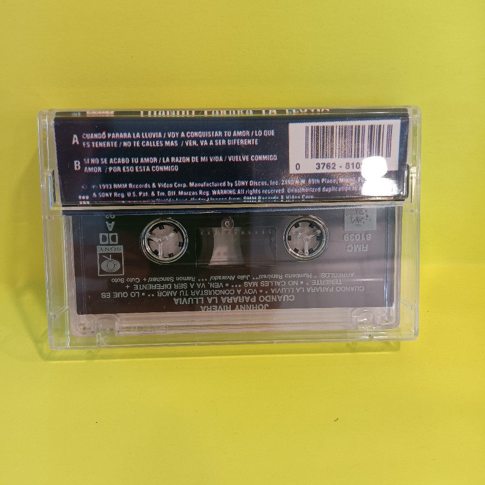 Johnny Rivera - Cuando Parara La Lluvia - 1993 - RMCC-81039 - Used - EX - Cassettes