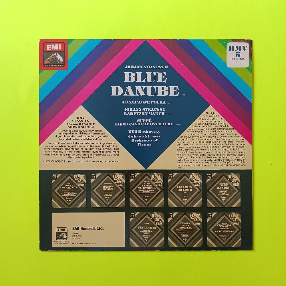 Johann Strauss II - Blue Danube UK - 1979 - HMV5 - Used - VG++ - Vinyl