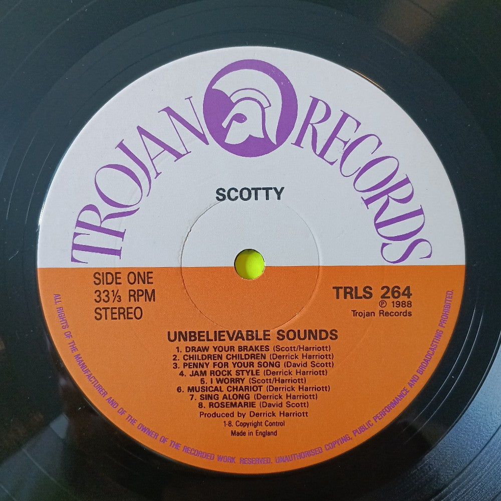 Scotty  - Unbelievable Sounds UK - 1988 - TRLS 264 - Used - VG++ - Vinyl
