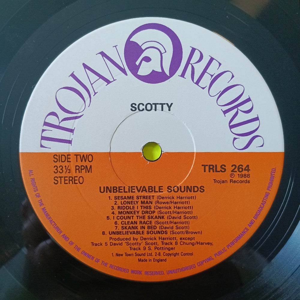 Scotty  - Unbelievable Sounds UK - 1988 - TRLS 264 - Used - VG++ - Vinyl