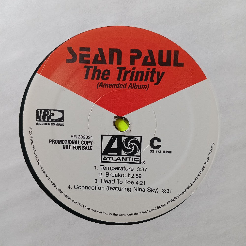 Sean Paul - The Trinity PROMO 2LP - 2005 - PR 302024 - Used - VG++ - Vinyl