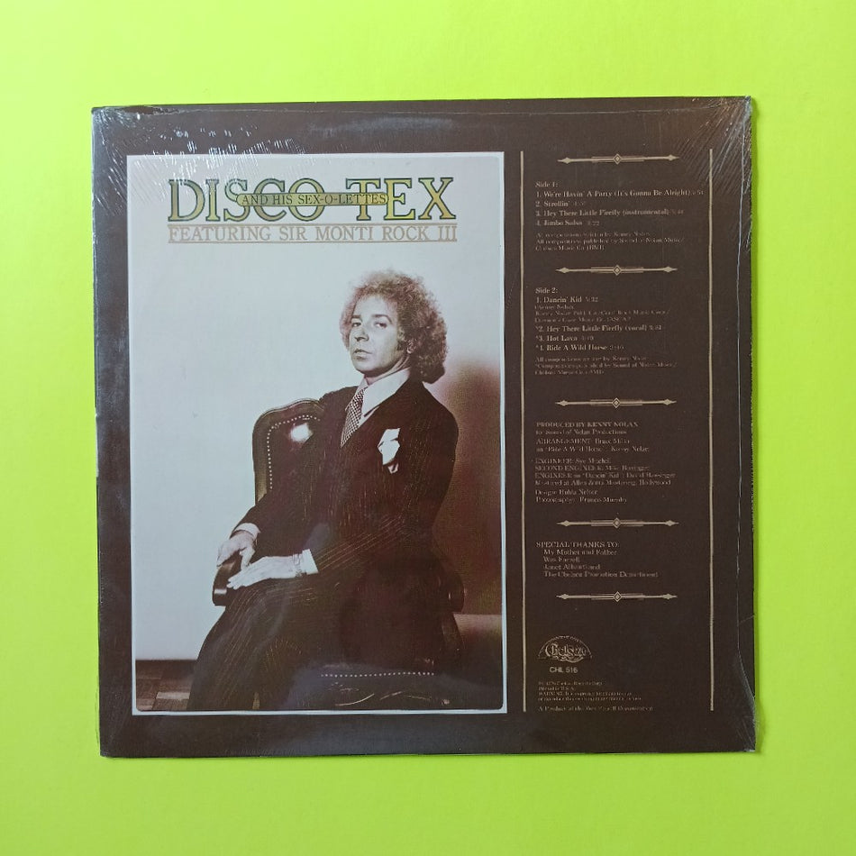 Disco Tex & His Sex-O-Lettes - Manhattan Millionaire  - 1976 - CHC516 - New - Sealed - Vinyl