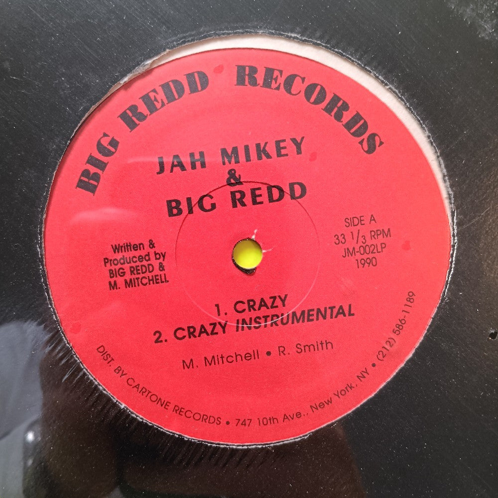 Jah Mikey & Big Redd - Crazy / Heathen 12" - 1990 - JM-002LP - New - Sealed - Vinyl