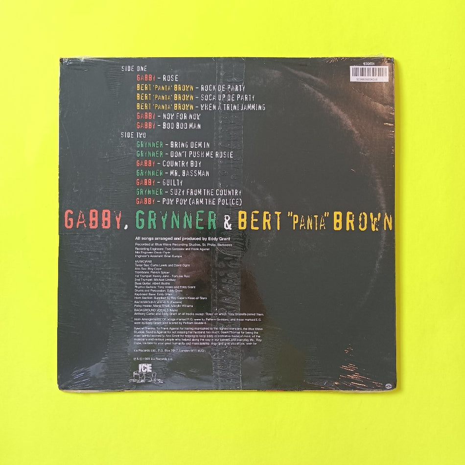 Gabby, Grynner & Bert "Panta" Brown - Soca Trinity BARBADOS - 1993 - 930601 - New - Sealed - Vinyl
