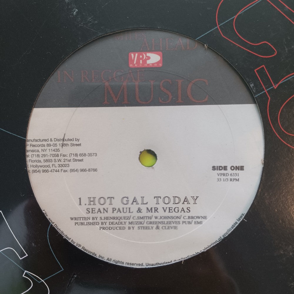 Sealed Paul & Mr. Vegas / Zebra - Hot Gal Today / Unfair 12" - 2000 - VPRD6331 - New - Sealed - Vinyl