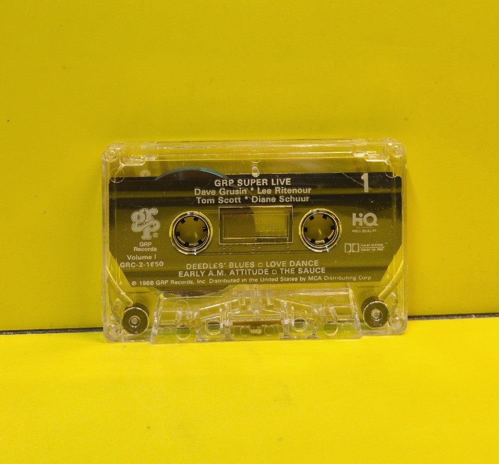 Dave Grusin / Lee Ritenour / Chick Corea / Diane Schuur / Tom Scott - GRP Super Live (Volume 1) - 1988 - GRC-2-1650 - Used - EX - Cassettes - Promo - Tape 1 Of 2 Tape Set