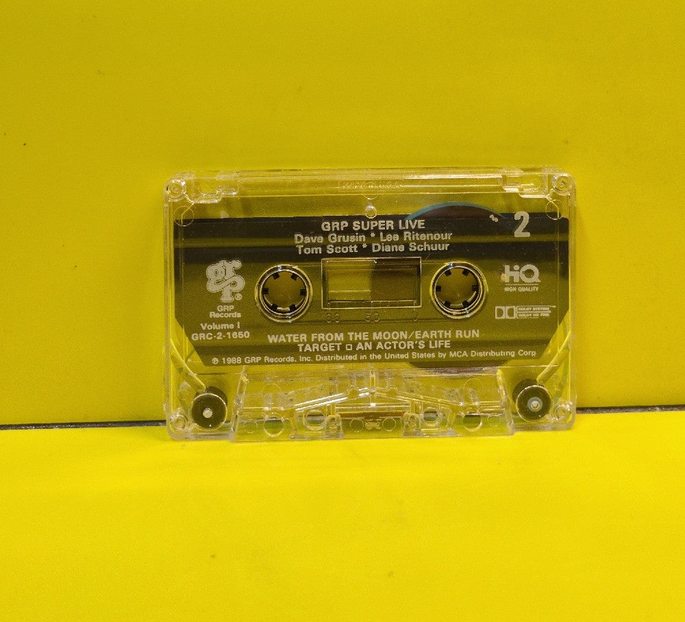 Dave Grusin / Lee Ritenour / Chick Corea / Diane Schuur / Tom Scott - GRP Super Live (Volume 1) - 1988 - GRC-2-1650 - Used - EX - Cassettes - Promo - Tape 1 Of 2 Tape Set