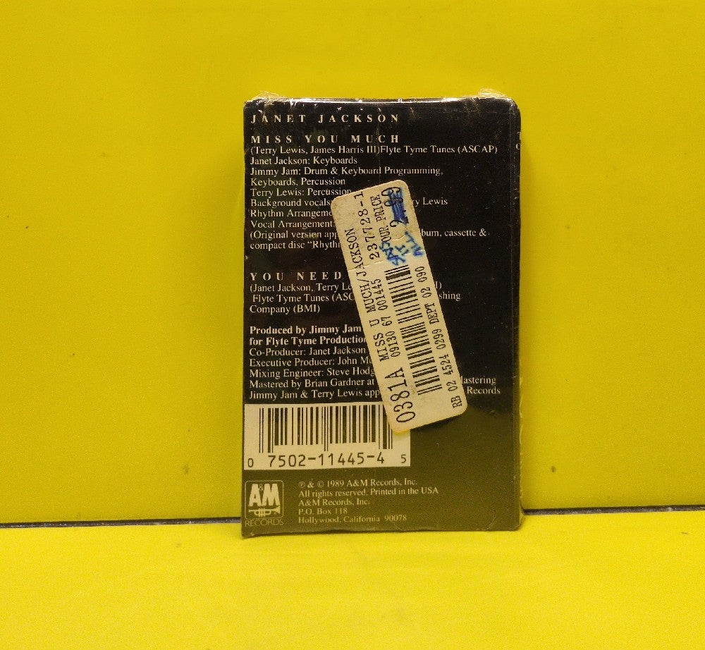 Janet Jackson - Miss You Much - 1989 - TS 1445 - New - Sealed - Cassettes - Cassette Single