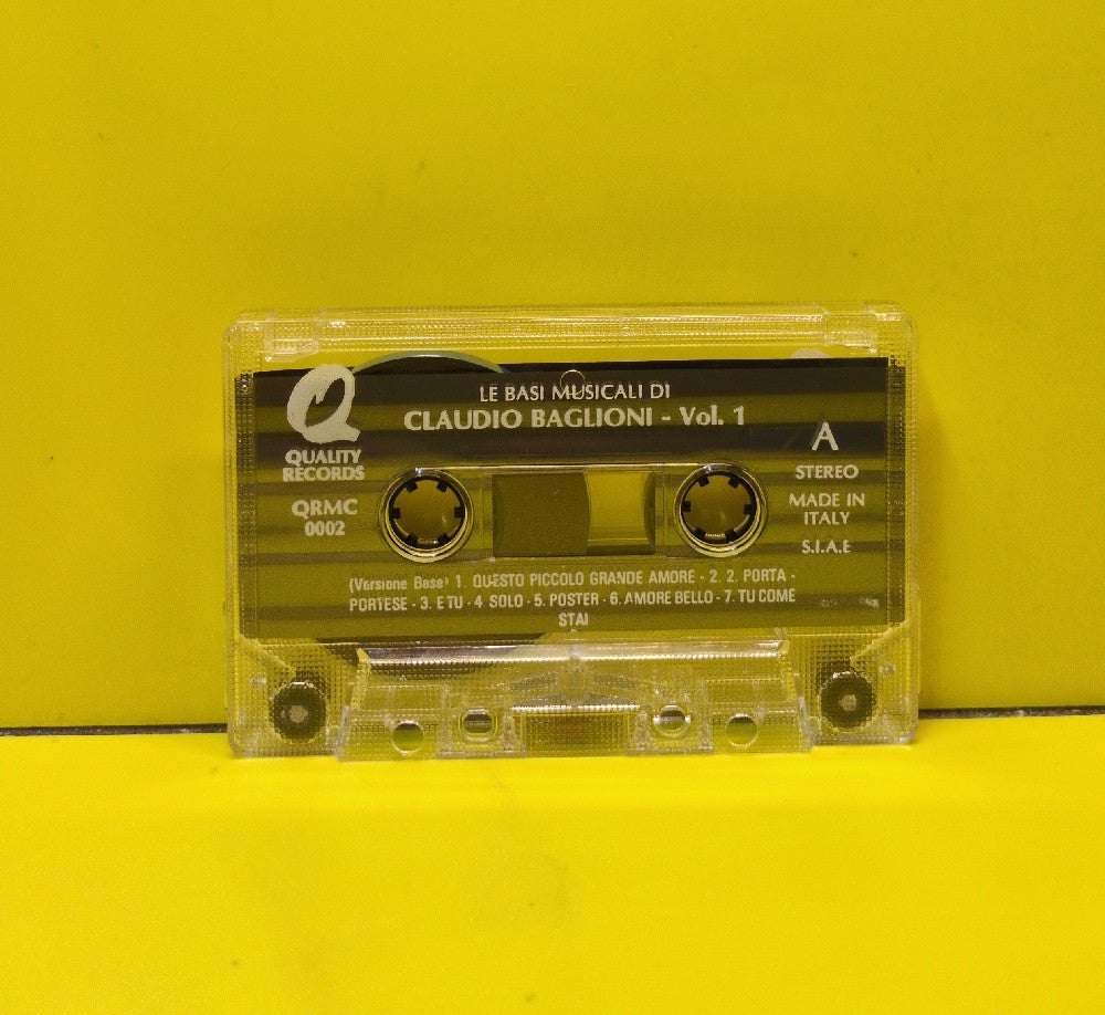Unknown Artist - Le Basi Musicali Di Claudio Baglioni Vol. 1 - 1990 - QRMC0002 - Used - EX - Cassettes - Italy Import