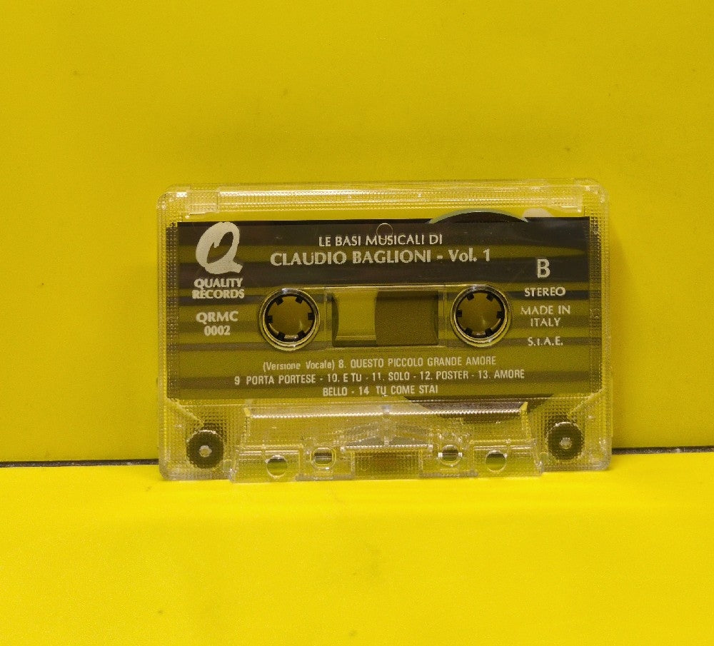 Unknown Artist - Le Basi Musicali Di Claudio Baglioni Vol. 1 - 1990 - QRMC0002 - Used - EX - Cassettes - Italy Import