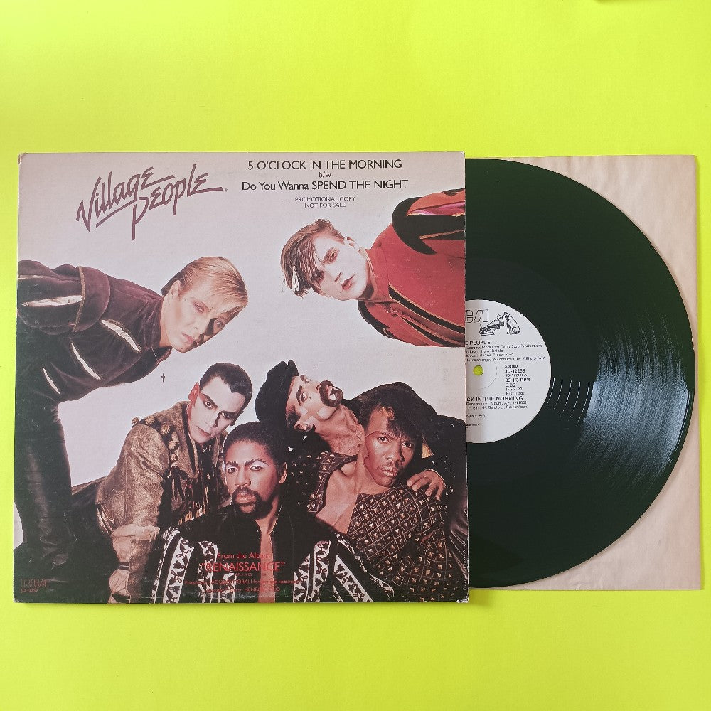 Village People - 5 O'Clock In The Morning 12" PROMO - 1981 - JD 12259 - Used - VG++ - Vinyl