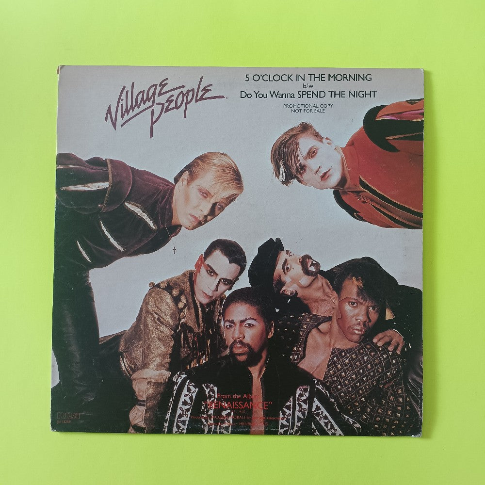 Village People - 5 O'Clock In The Morning 12" PROMO - 1981 - JD 12259 - Used - VG++ - Vinyl