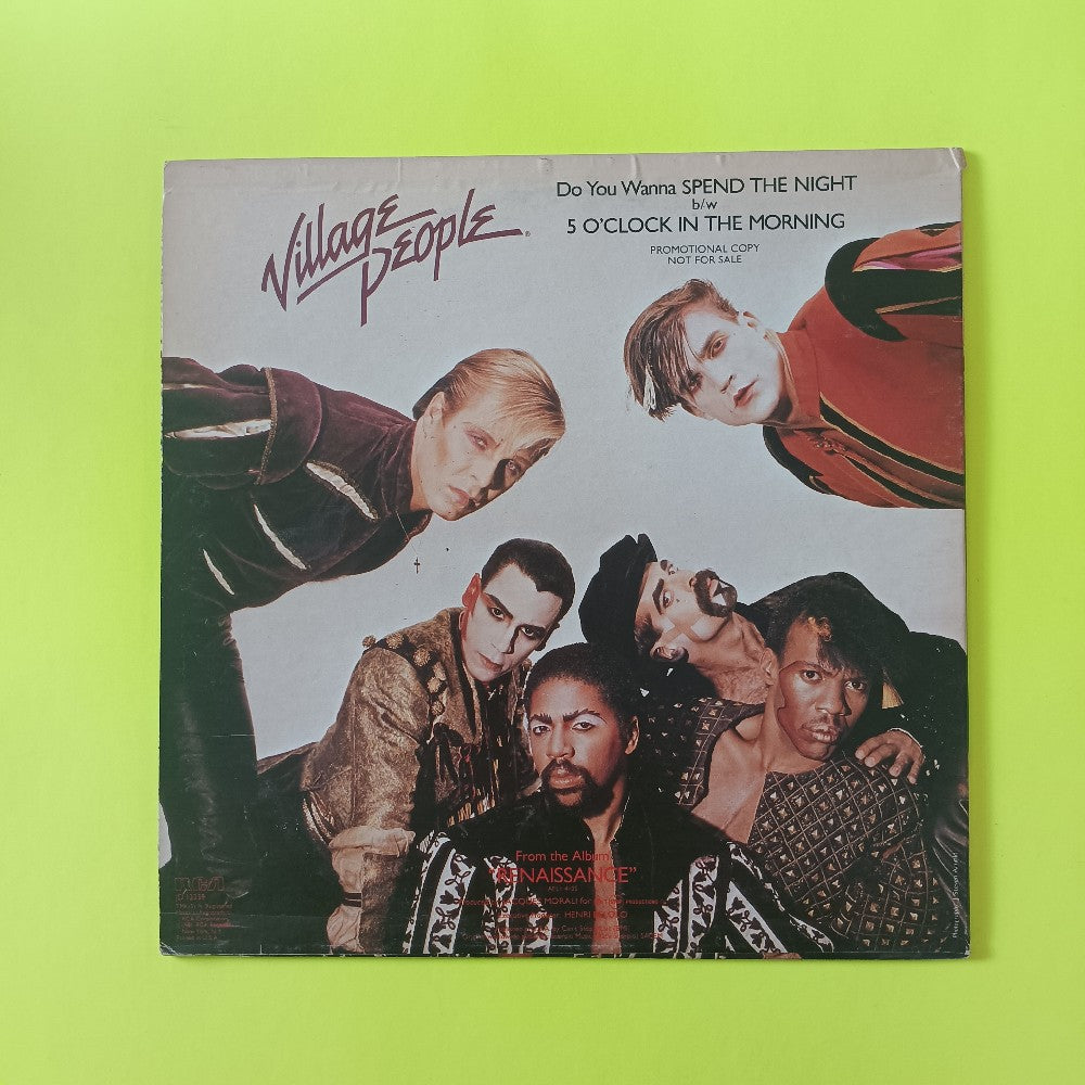 Village People - 5 O'Clock In The Morning 12" PROMO - 1981 - JD 12259 - Used - VG++ - Vinyl