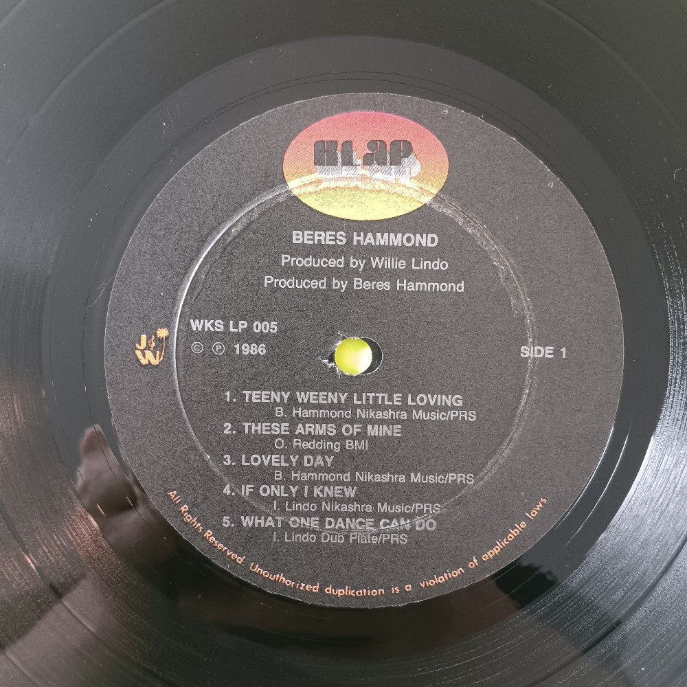 Beres Hammond - Beres Hammond / Self Titled - 1986 - WKS LP005 - Used - VG++ - Vinyl