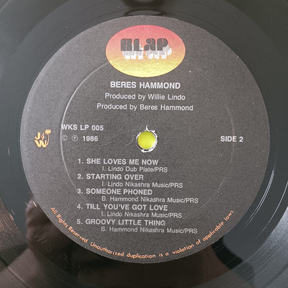Beres Hammond - Beres Hammond / Self Titled - 1986 - WKS LP005 - Used - VG++ - Vinyl