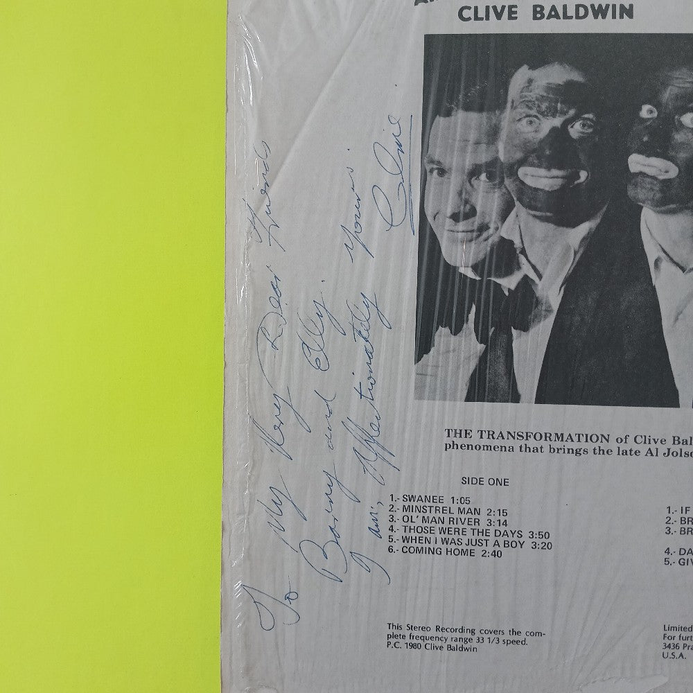 Clive Baldwin - An Evening With Clive Baldwin AUTOGRAPHED - 1980 - CB003 - Used - EX - Vinyl
