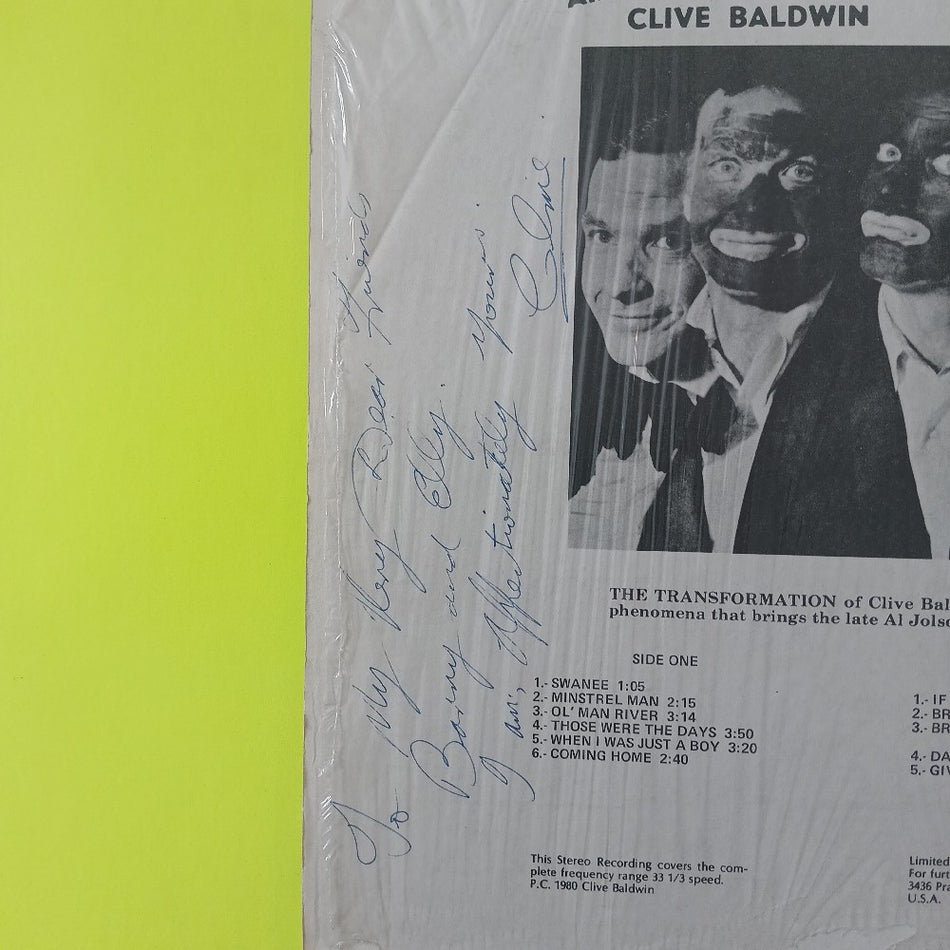 Clive Baldwin - An Evening With Clive Baldwin AUTOGRAPHED - 1980 - CB003 - Used - EX - Vinyl