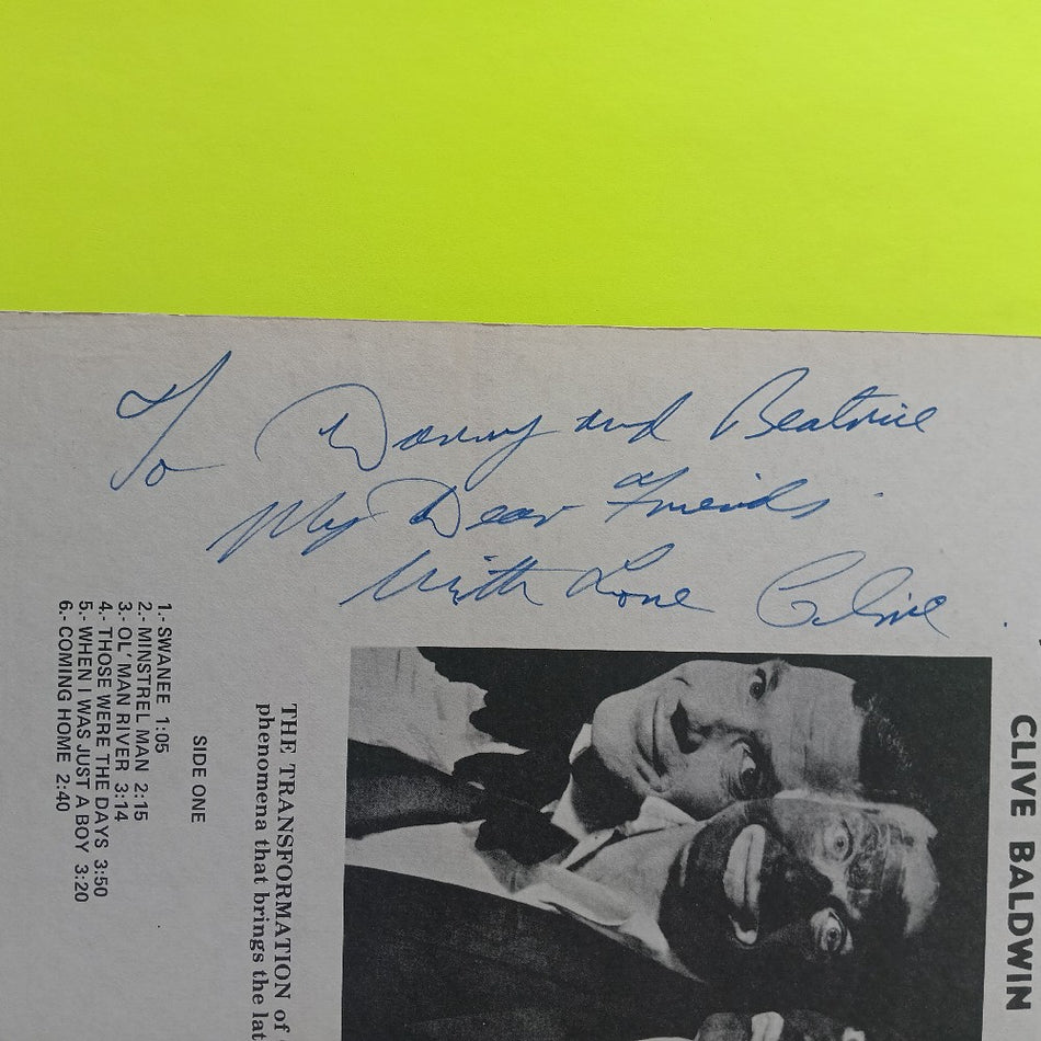 Clive Baldwin - An Evening With Clive Baldwin AUTOGRAPHED - 1980 - CB003 - Used - EX - Vinyl