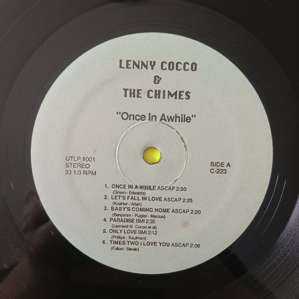Lenny Cocco & The Chimes - Once In A While SIGNED - UTLP1001 - Used - EX - Vinyl