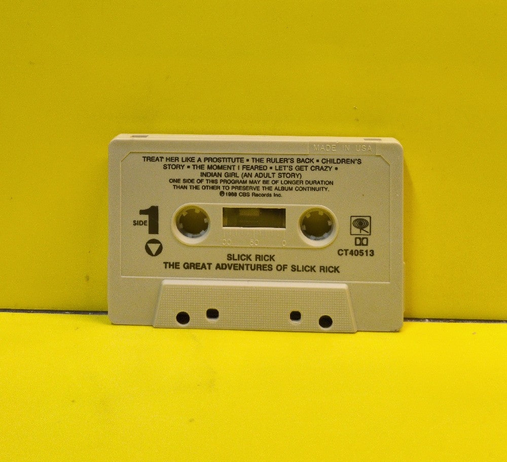 Slick Rick - The Great Adventures Of Slick Rick - 1988 - FCT 40513 - Used - EX - Cassettes - Off-White Shell - Promo