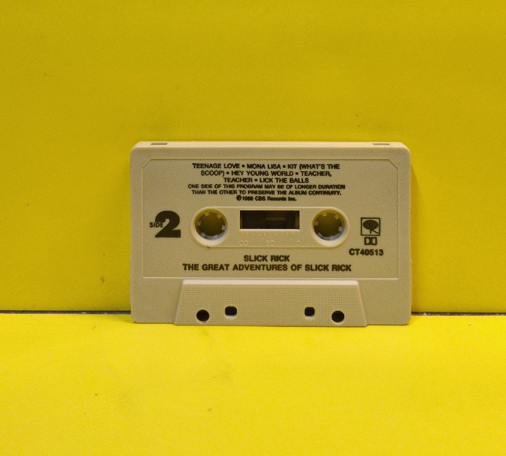 Slick Rick - The Great Adventures Of Slick Rick - 1988 - FCT 40513 - Used - EX - Cassettes - Off-White Shell - Promo