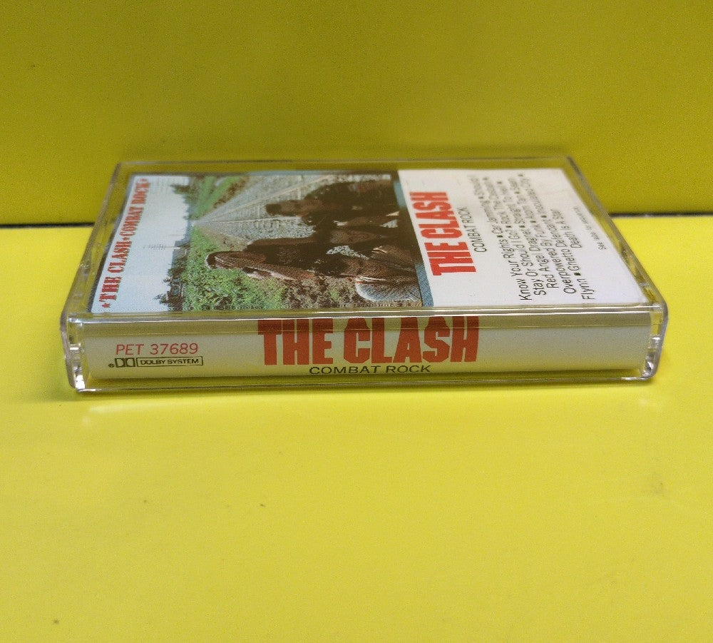 The Clash - Combat Rock - 1982 - PET 37689 - Used - EX - Cassettes - Clear Case - Beige Tape Shell