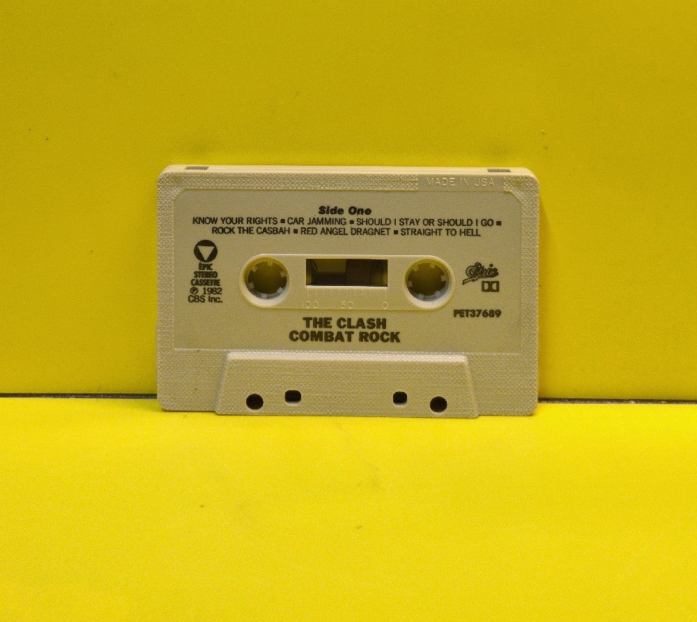 The Clash - Combat Rock - 1982 - PET 37689 - Used - EX - Cassettes - Clear Case - Beige Tape Shell