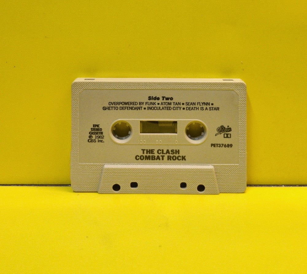 The Clash - Combat Rock - 1982 - PET 37689 - Used - EX - Cassettes - Clear Case - Beige Tape Shell