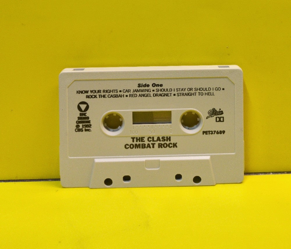 The Clash - Combat Rock - 1982 - PET 37689 - Used - EX - Cassettes - Black Case - Grey Tape Shell